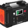 200W Portable Power Station, FlashFish 40800mAh Solar Generator With 110V AC Outlet/2 DC Ports/3 USB Ports, Backup Battery Pack Power Supply for CPAP Outdoor Advanture Load Trip Camping Emergency.