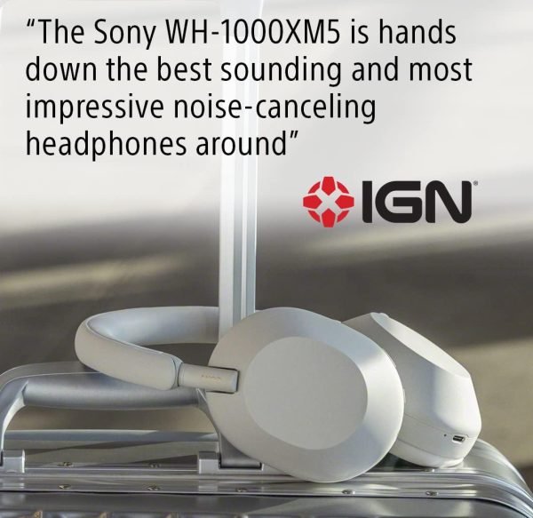 Sony WH-1000XM5 Premium Noise Canceling Headphones, Auto NC Optimizer, 30-Hour Battery, Alexa Voice Control, Midnight Blue