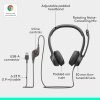 Logitech H390 Gaming Headphones, Wired Headphones with Mic, USB Headset with Microphone for PC, Noise Cancelling Microphone for Video Meetings, Music, Gaming - Black