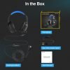 A36 Gaming Headset with Microphone for Pc, Xbox One Series X/s, Ps4, Ps5, Switch, Stereo Wired Noise Cancelling Over-Ear Headphones with Mic for Computer, Laptop, Mac, Nintendo, Gamer (Blue)