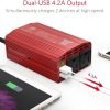 BESTEK 300W Power Inverter DC 12V to 110V AC Car Inverter with 4.2A Dual USB Car Adapter