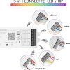 LM091+WB5 WiFi Remote Controller Kit for RGB CCT RGBW Dimming LED Strip Lights, 4-Zone RF Wireless Control + DC12-24V 5-in-1 LED Controller Compatible with Alexa Google Home Smart Life Tuya APP