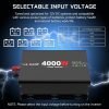 4000 Watt Power Inverter 12V DC to 110V AC Car Inverter with 4 AC Outlets, 30W Type-C Port, 3.1A USB Port, Remote Controller on LCD Screen, Peak 8000W Car Converter for Truck,Vehicles,Trip